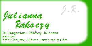 julianna rakoczy business card